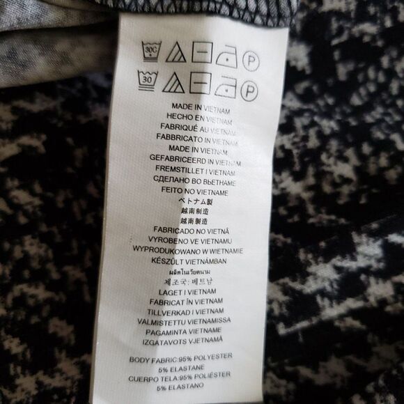 Michael Kors black and white long sleeve top blouse tee small - Picture 7 of 8